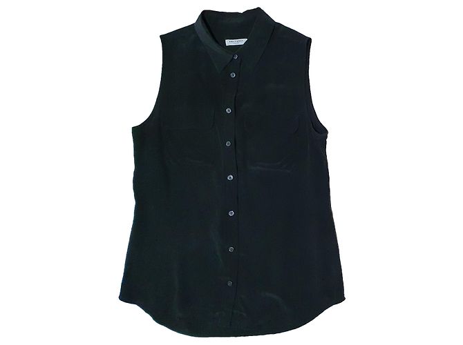 Canotta chemise in seta Equipment Grigia S Grigio