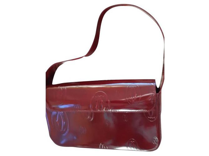 Cartier Handbags Dark red Patent leather  ref.292128