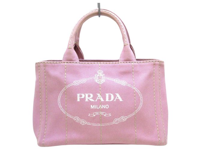 Prada, Bags, Prada Canapa Tote Pink Small
