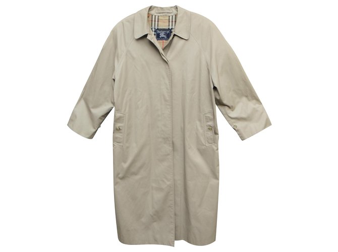 Burberry woman raincoat vintage t 46 Beige Cotton Polyester  ref.292276
