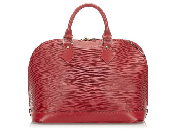 Louis Vuitton Red Epi Alma PM Rosso Pelle  ref.292321