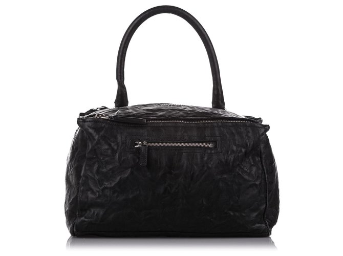 Givenchy Black Medium Pandora Leather Satchel Goatskin  ref.292372