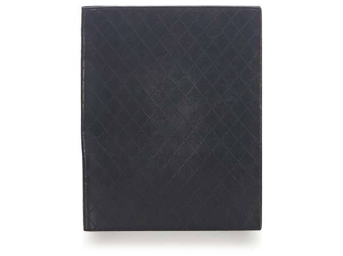 Chanel Black Diamond Stitch Leather Business Bag Pony-style calfskin  ref.292409
