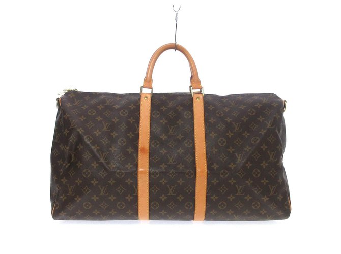 Louis Vuitton Keepall 55 Brown Cloth  ref.292487