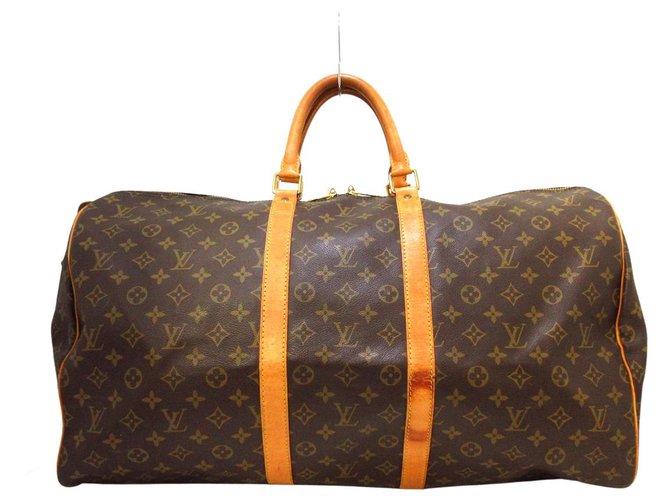 Louis Vuitton Keepall 55 Brown Cloth  ref.292491