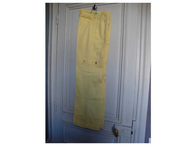 Autre Marque calça, leggings Amarelo Algodão  ref.292538