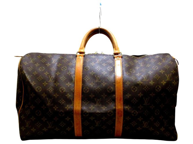 Louis Vuitton Keepall 55 Brown Cloth  ref.292551