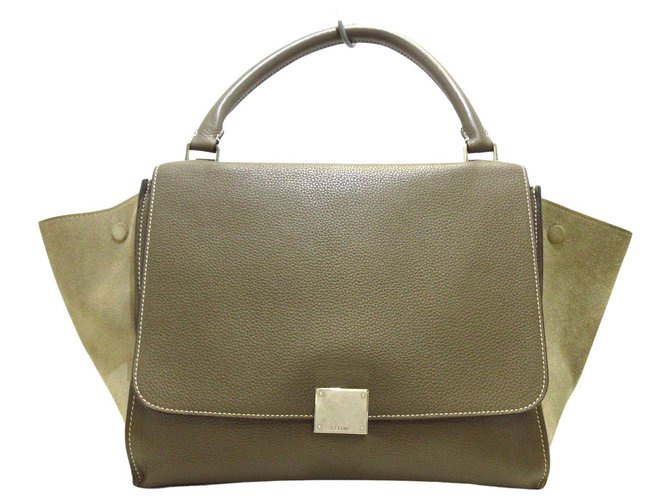 Céline Trapèze Beige Leather  ref.292631