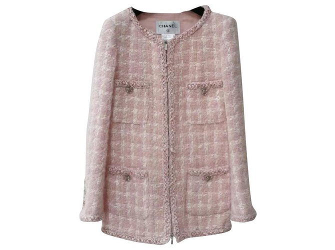 Chanel 2014 Fantasy Tweed Jacket Sz. 38 Pink  ref.292646