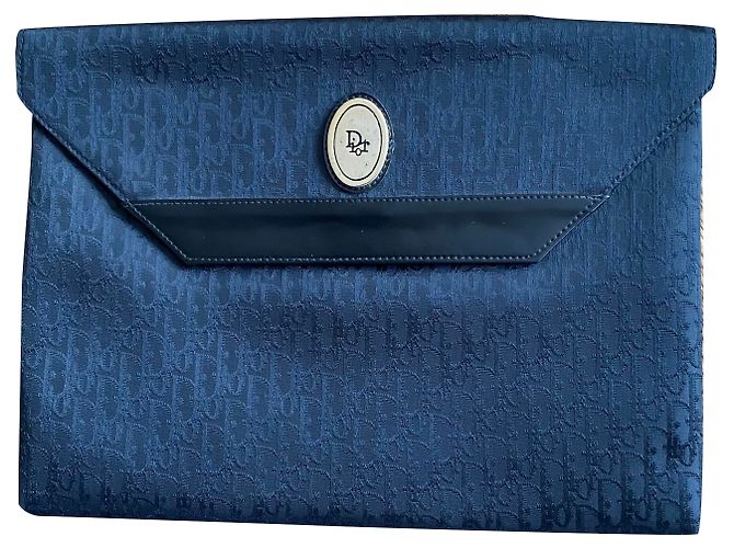 Pochette Dior in tela nera Nero