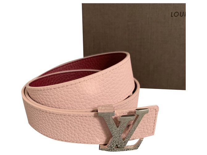 Louis Vuitton Cintos Rosa Couro  ref.292870