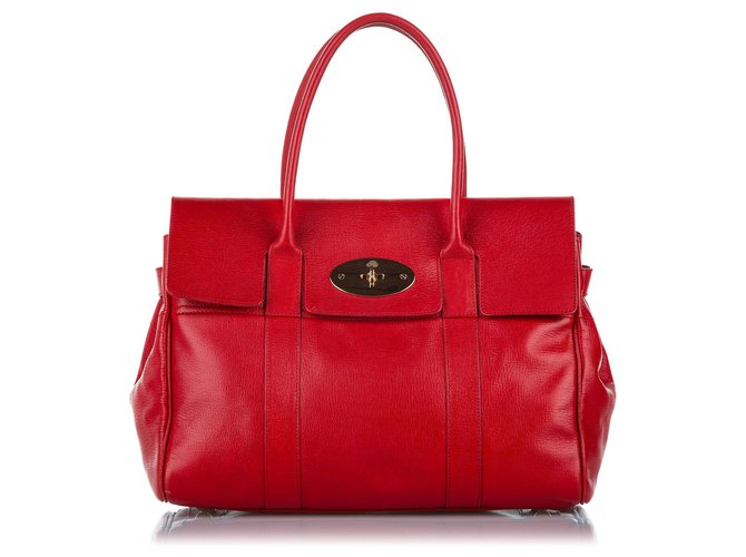 Mulberry Red Bayswater Leather Handbag Pony-style calfskin  ref.292961