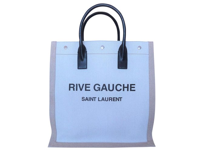 Beige Shopping leather tote bag, Saint Laurent