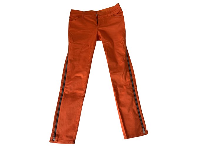 Louis Vuitton Pantalones, polainas Naranja  ref.293041