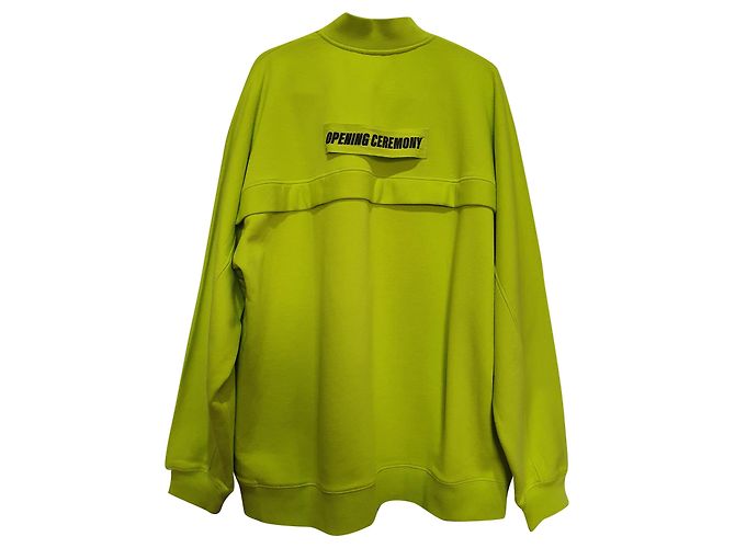 Opening Ceremony Gelbes Baumwoll Sweatshirt Windbreaker Jacke