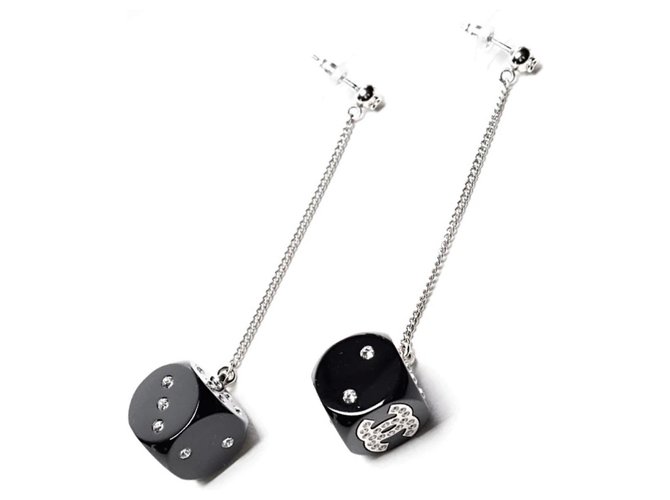 Chanel Earrings Silvery Metal  ref.293141