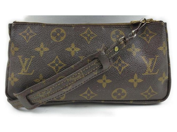 Louis Vuitton Monogram Accessories Pouch Bag Brown Metal  ref.293456