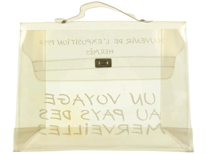 Hermès Clear Vinyl Translucent L'Exposition 1997 Kelly 40 Bag  ref.293580