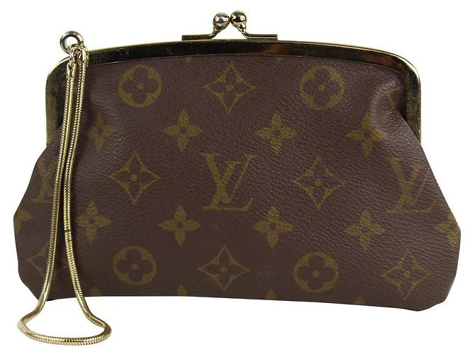 Bucket Louis Vuitton Pochette a secchiello Marais con monogramma Kisslock da polso
