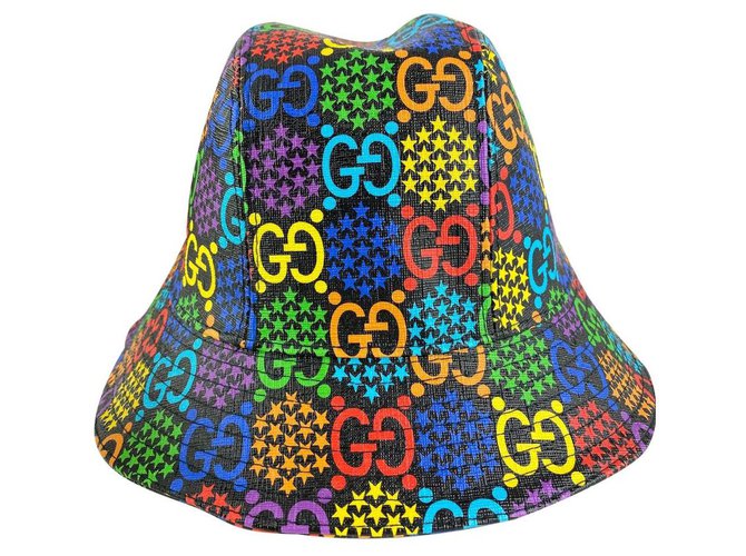 Gucci Unused Psychedelic Hat With Box Leather ref.293852 - Joli Closet