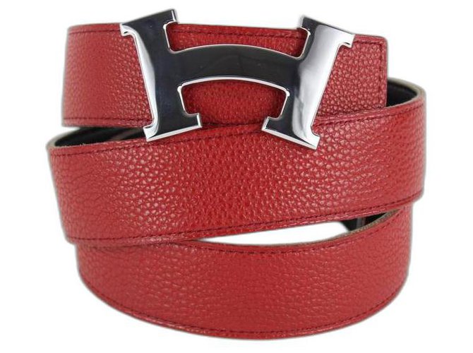 silver hermes belt