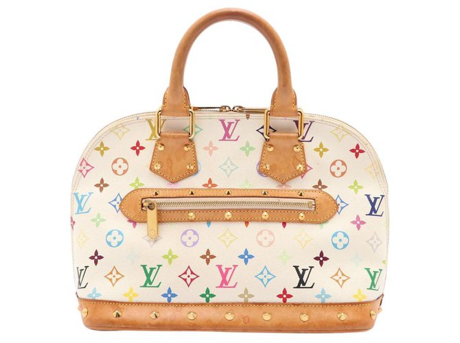 louis vuitton alma multicolor white