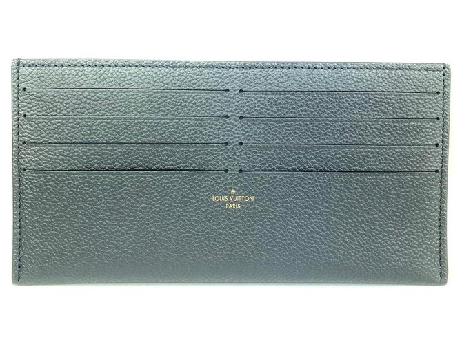 Louis Vuitton Portefeuille en cuir noir Crafty Felicie Card Case 8AL1016  ref.294123