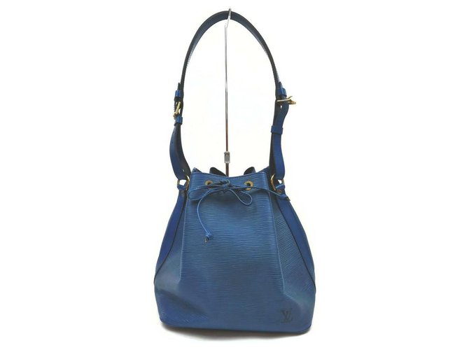 Louis Vuitton Blue Epi Leather Toledo Petit Noe Drawstring Bucket Hobo Bag