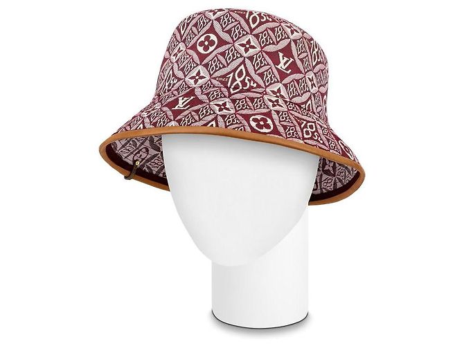 Bucket Louis Vuitton 21FW Seit 1864 Roter Burgunder-Monogramm-Eimer-Hut-Kappen-Fischer