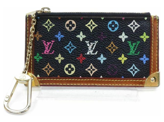 LOUIS VUITTON Monogram Multicolor Key Pouch Case Coin Purse Wallet