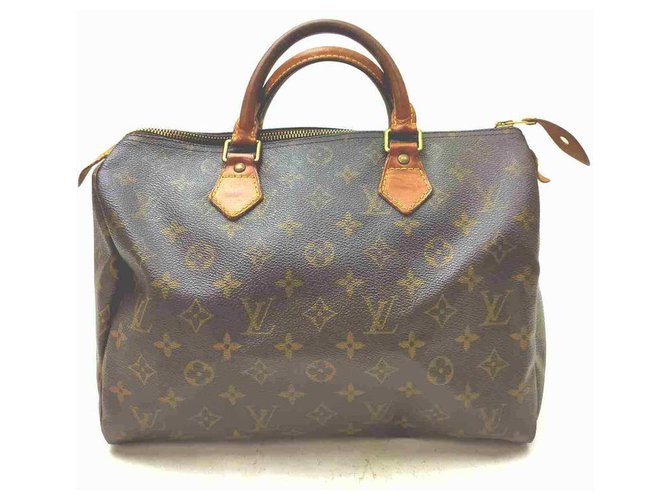 Louis Vuitton LV Boston Speedy 30 Monogram Logo Top Handle Bag