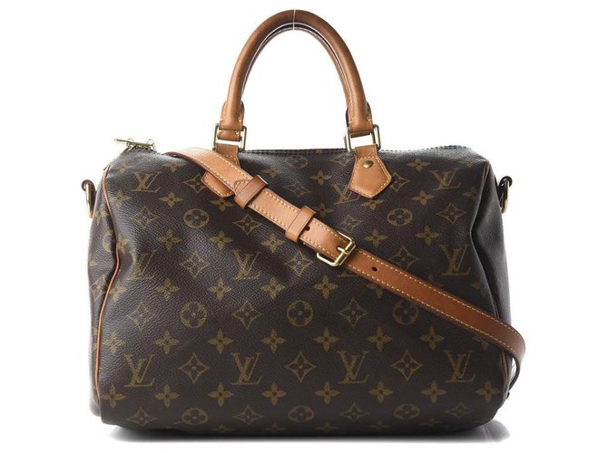 Louis Vuitton Speedy 30 Bandouliere Monogram Canvas Bag