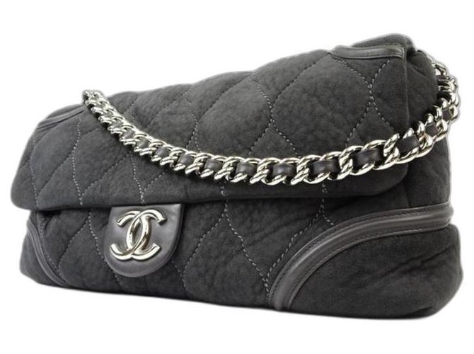 Chanel Quilted Shearling Flap Black  ref.294422