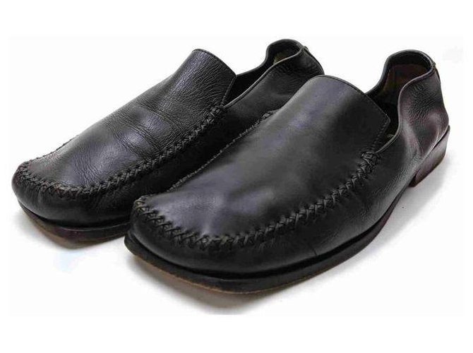 Louis Vuitton Mens UK6.5 US7.5 Schwarze Leder Loafer Fahrschuhe  ref.294442