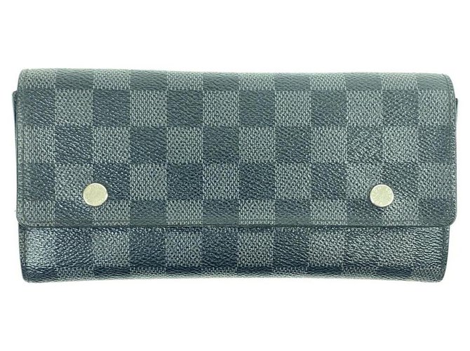 Louis Vuitton Damier Graphite Long Wallet Portefeuille Modulable Sarah Flap  ref.294478