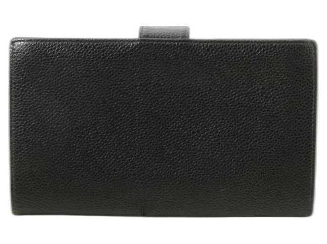 Chanel Black Caviar CC Long Flap Wallet Yen L-Gusset Leather ref.294631 -  Joli Closet