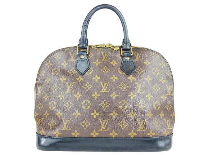 Louis Vuitton Macassar Monogram Alma PM 12l101 Leather ref.294714