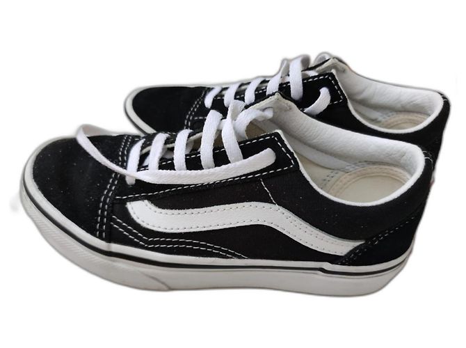 Vans Alte Schule Schwarz Weiß Leinwand