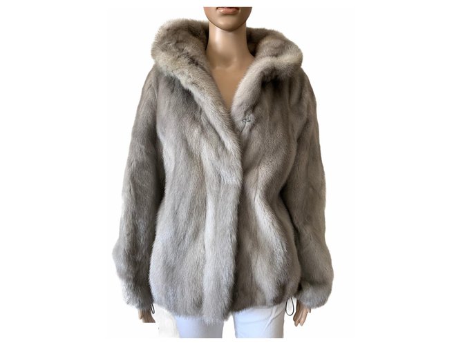 Autre Marque Coats, Outerwear Grey Fur  ref.295054