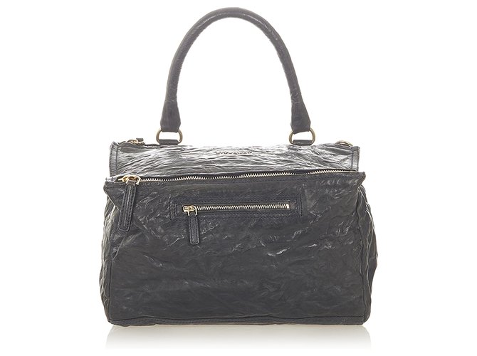 Givenchy Cartable moyen en cuir Pandora noir Chèvre  ref.295111