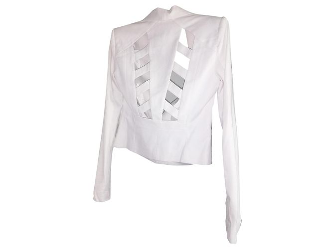 Bcbg Max Azria Kurze Jacke Beige Polyester XS