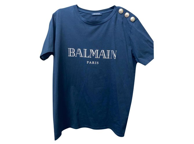 Balmain Tops Black Cotton  ref.295457