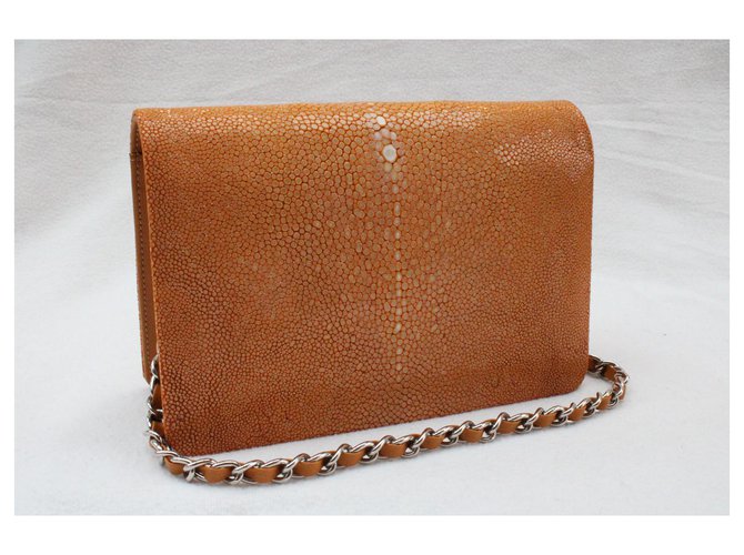 Autre Marque Caramel stingray bag Exotic leather  ref.295475