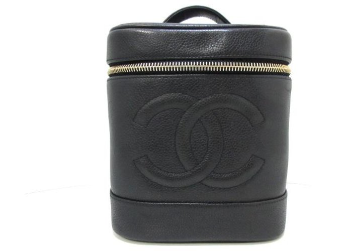 Chanel Vanity vertical Black Exotic leather  ref.295627