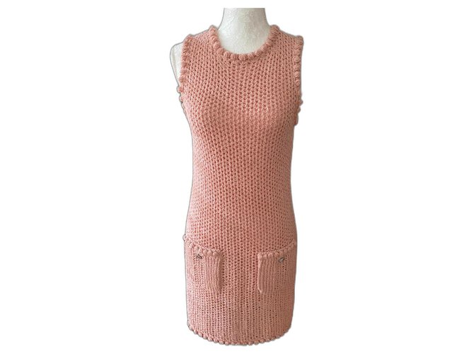 Chanel Kleider Pink Baumwolle  ref.295638