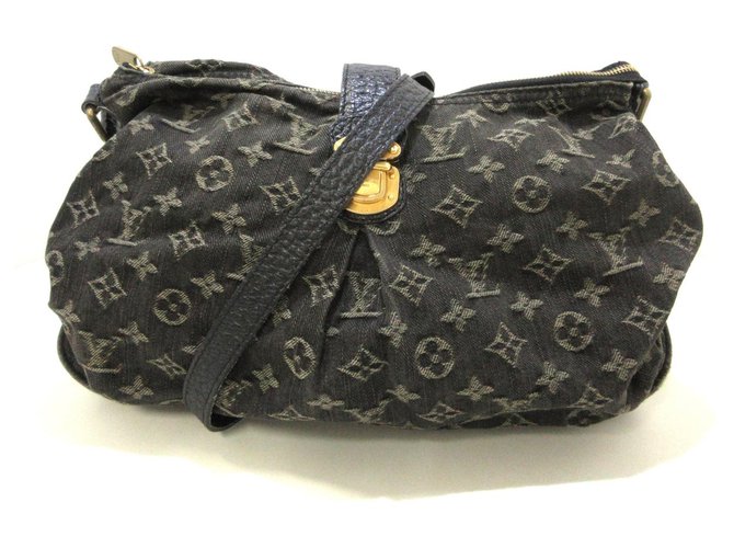 Louis Vuitton Black Mahina Denim Bag