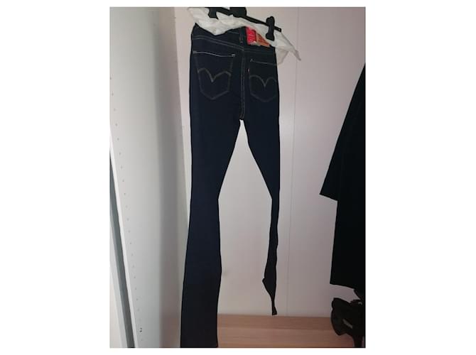 Levi's Jeans 715 Bootcut Black Cotton  - Joli Closet