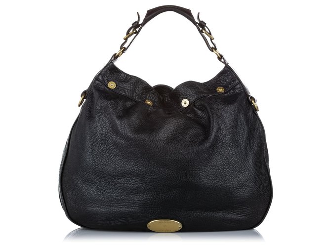 Mulberry Black Mitzy Leather Hobo Bag Metal Pony-style calfskin  ref.295768