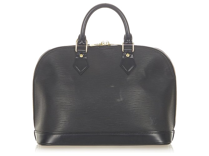 Louis Vuitton Black Epi Alma PM Leather  ref.295808