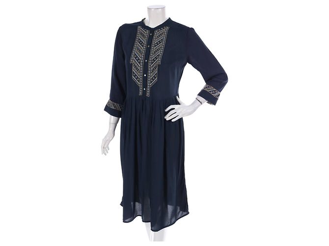 Noa Noa Kleid Dunkelblau Polyester